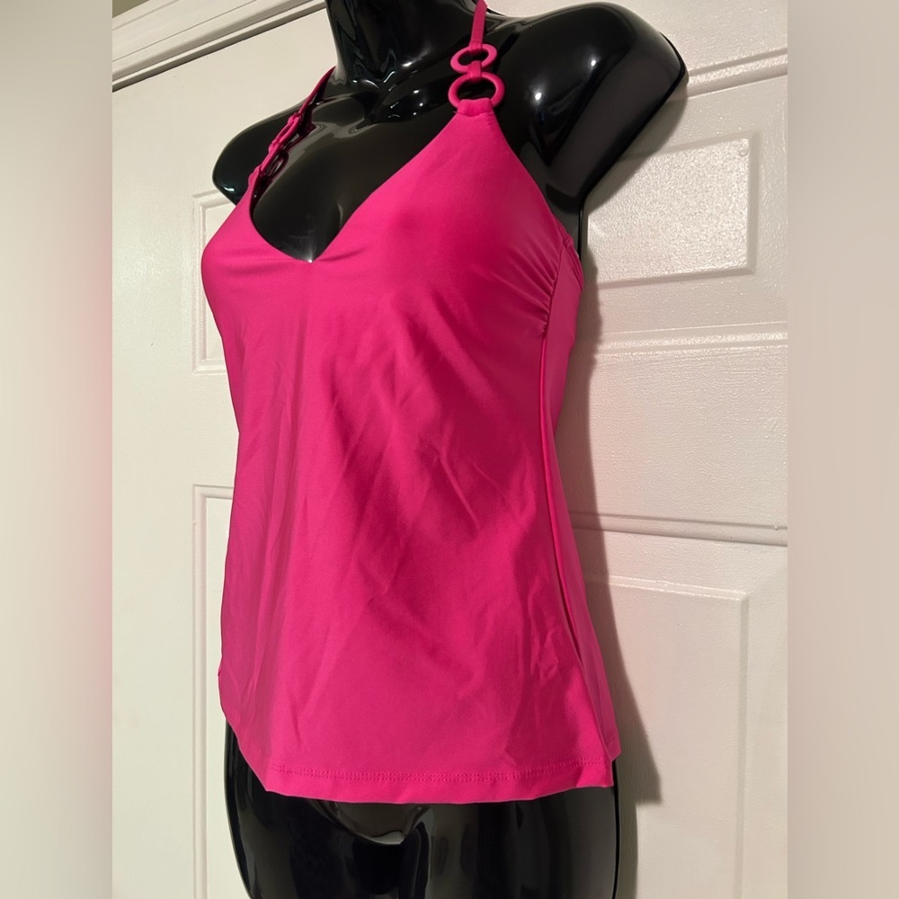 TRINA TURK WOMEN'S MONACO RING HALTER TANKINI‎ SWIM TOP - Picture 7 of 12